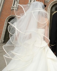 Long voile de mari&eacute;e 4 rangs